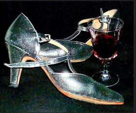 silberner Tangoschuh